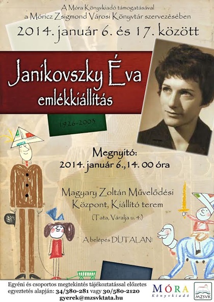 A Janikovszky Éva-emlékkiállítás Tatán