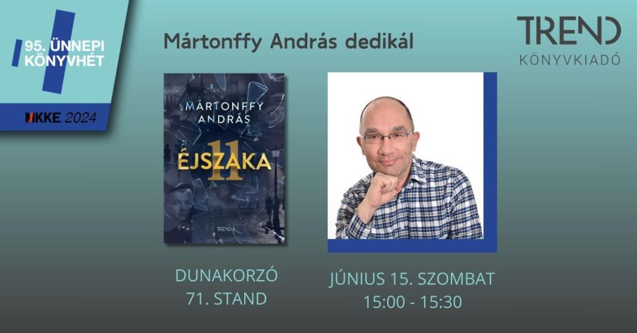 Mártonffy András dedikál a Trend Kiadó standjánál