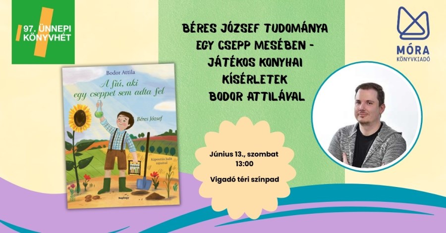 Béres József tudománya egy csepp mesében – játékos konyhai kísérletek Bodor Attilával