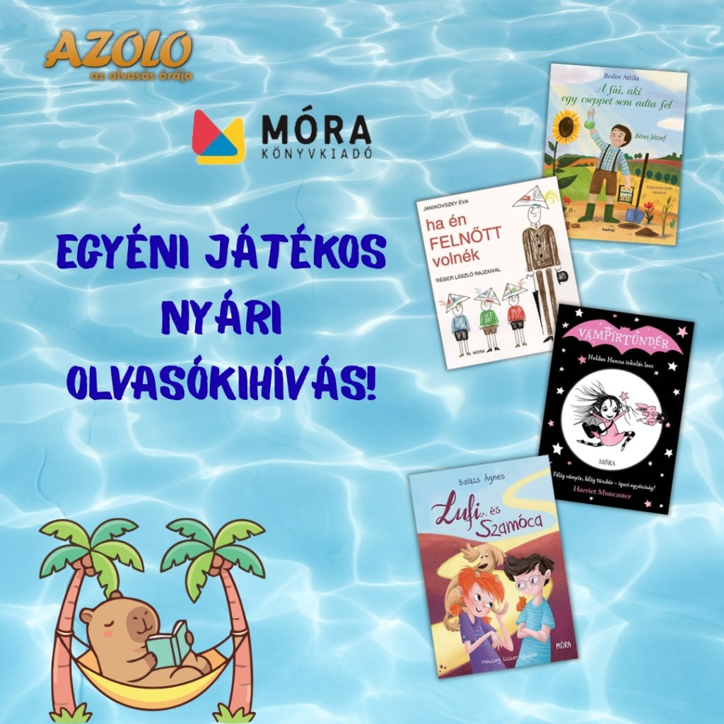 A Móra Kiadó és az Azolo program játékos olvasókihívásra invitál kisiskolásokat a 2026. június 15-től 2026. szeptember 1-ig tartó időszakban.