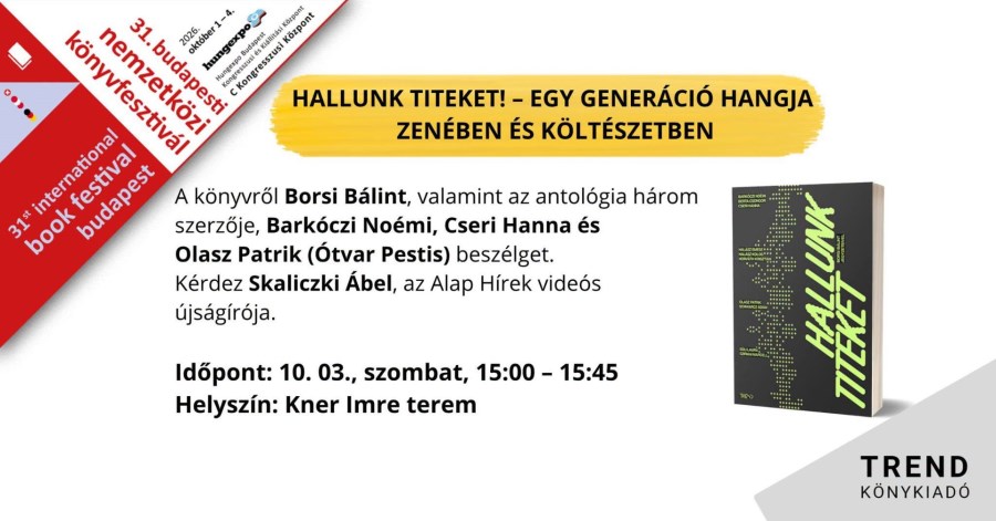 Hallunk titeket! – Egy generáció hangja zenében és költészetben